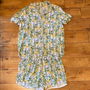 LOFT Lemon Print Sleepwear Set